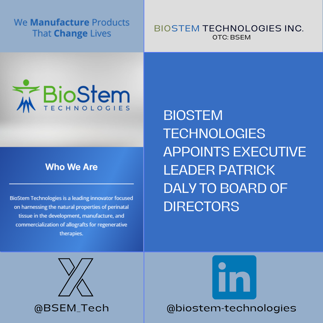 BioStem Technologies Inc. Twitter